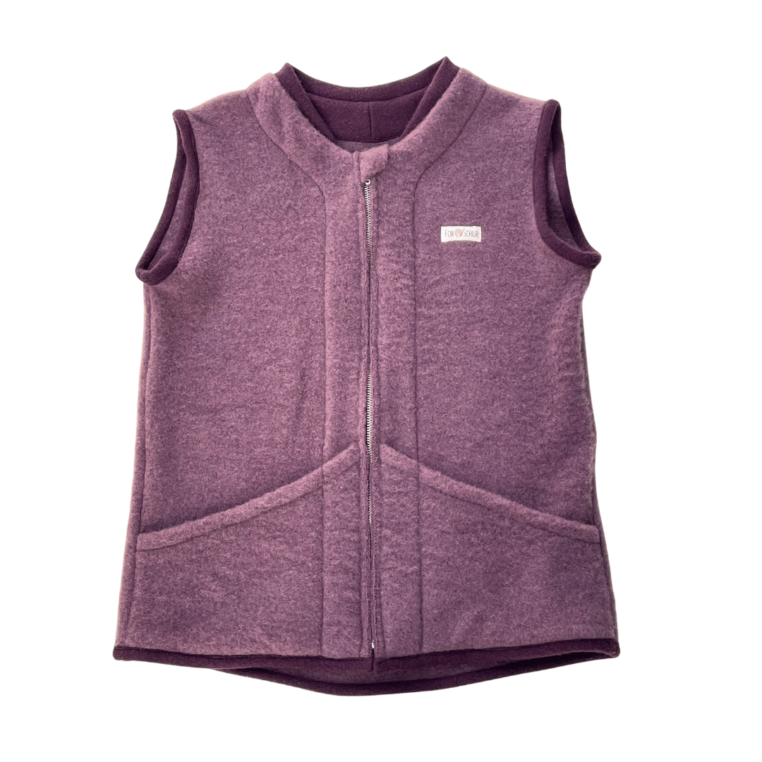 Wollfleece Weste Lila Gr. 146/152