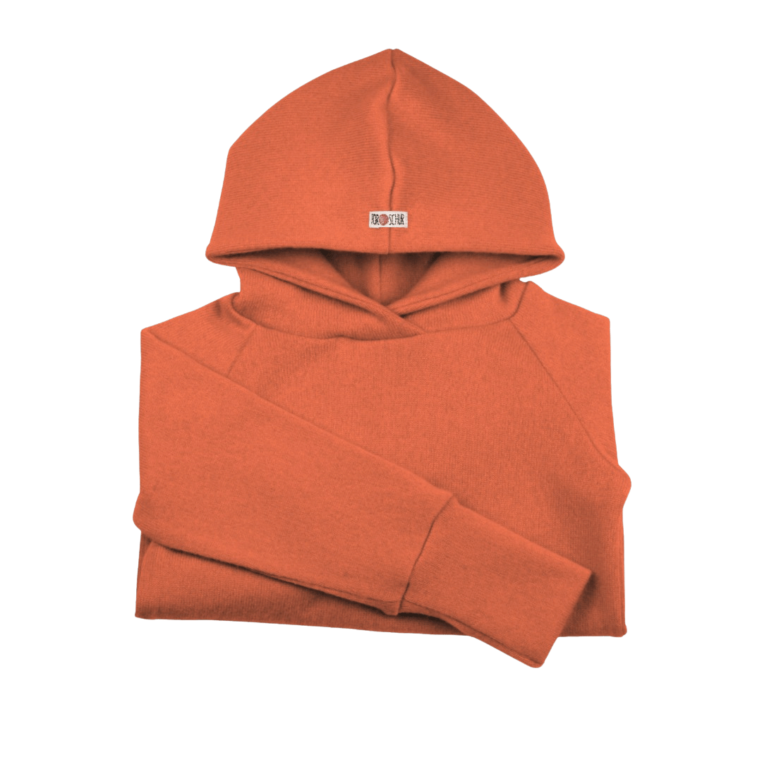 Upcycling Kaschmir Hoodie Orange