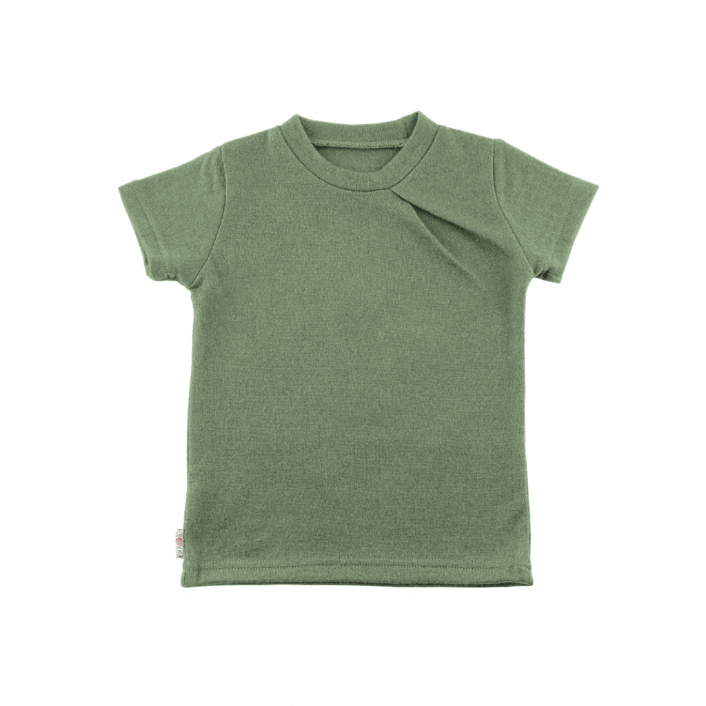 Merino T-Shirt mit der Falte Grün - ForSchur