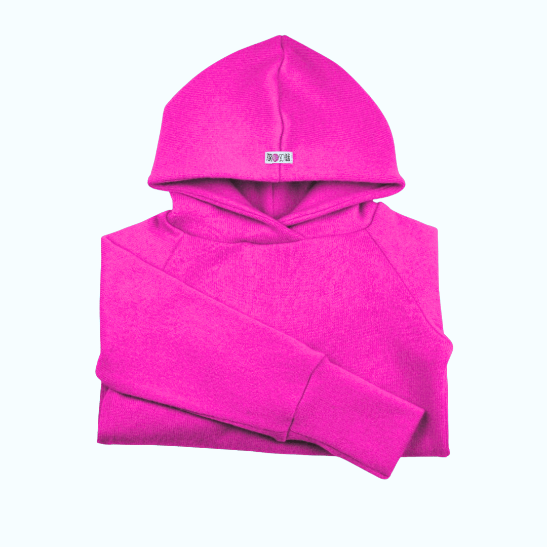 Upcycling Kaschmir Hoodie Pink
