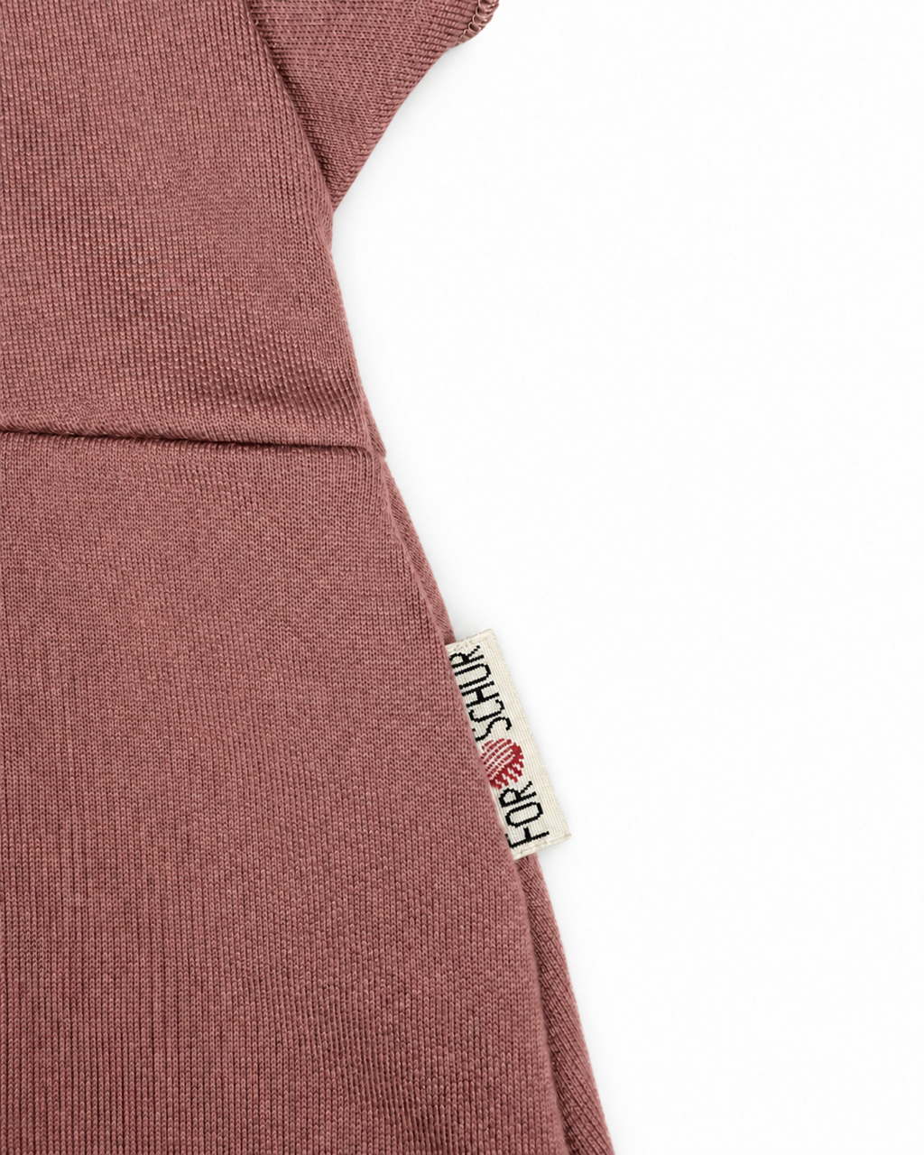 Kleid mit der Falte aus Every Day Merino in Anemone, Detailaufnahme, ForSchur
