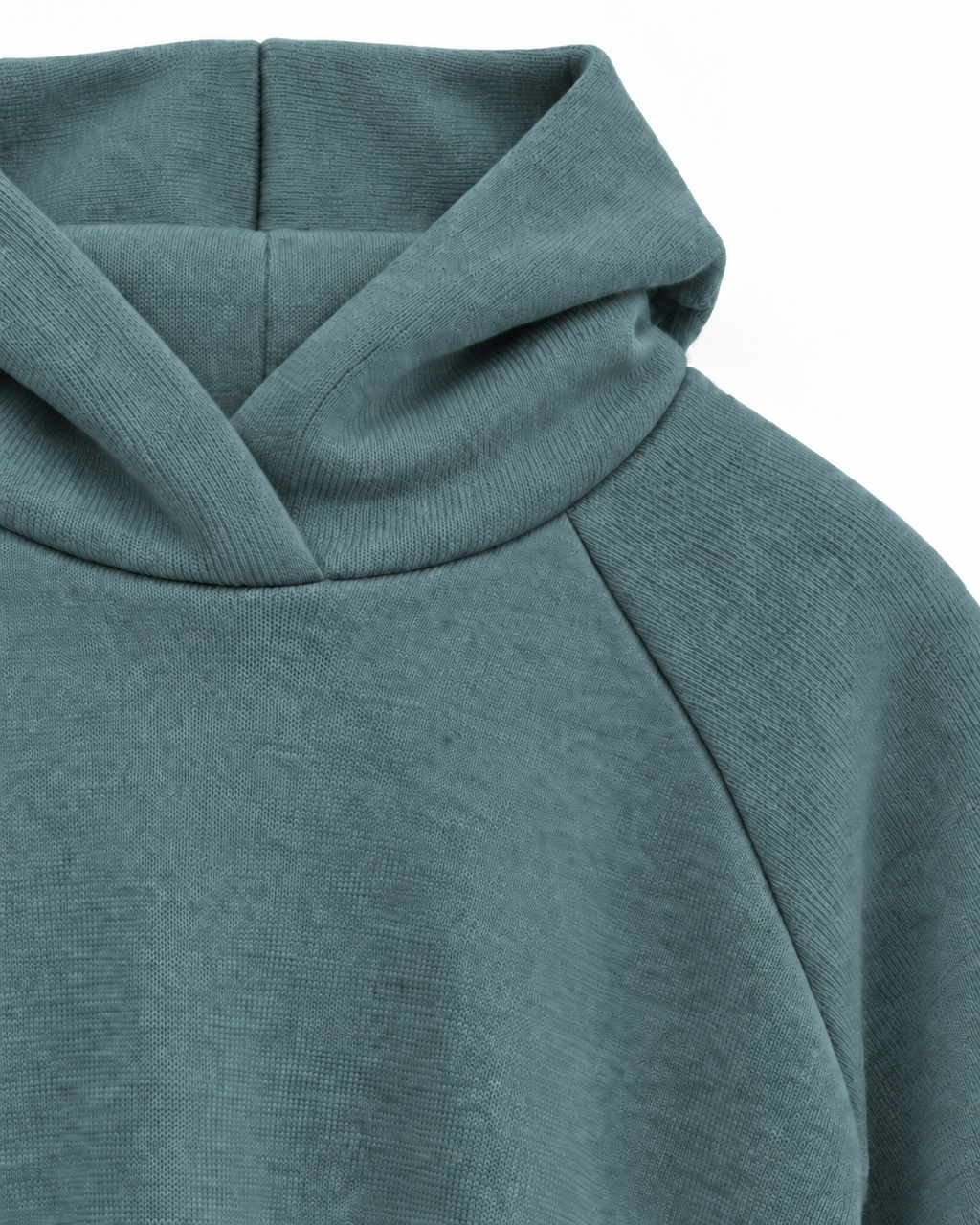 Kinder Hoodie aus Every Day Merino in Tiefsee, Detailaufnahme, ForSchur