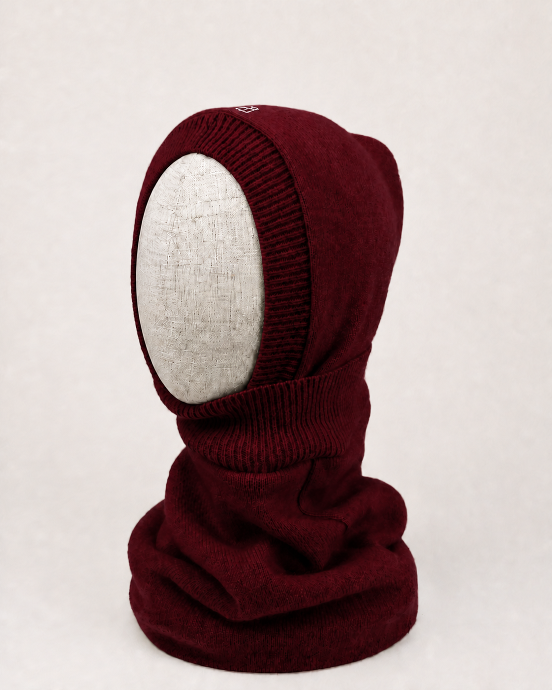Upcycling Kaschmir Kapuzenschal Rot