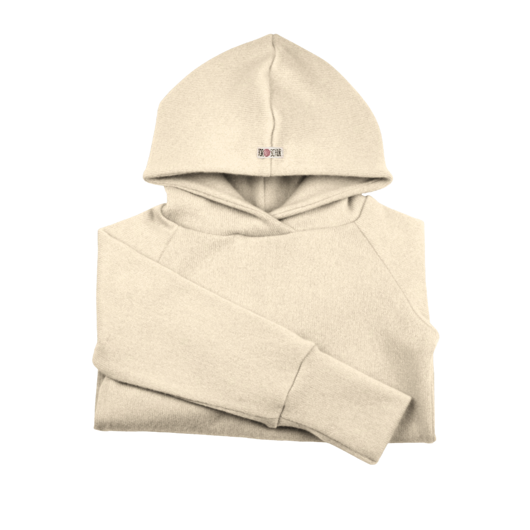 Upcycling Kaschmir Hoodie Braun
