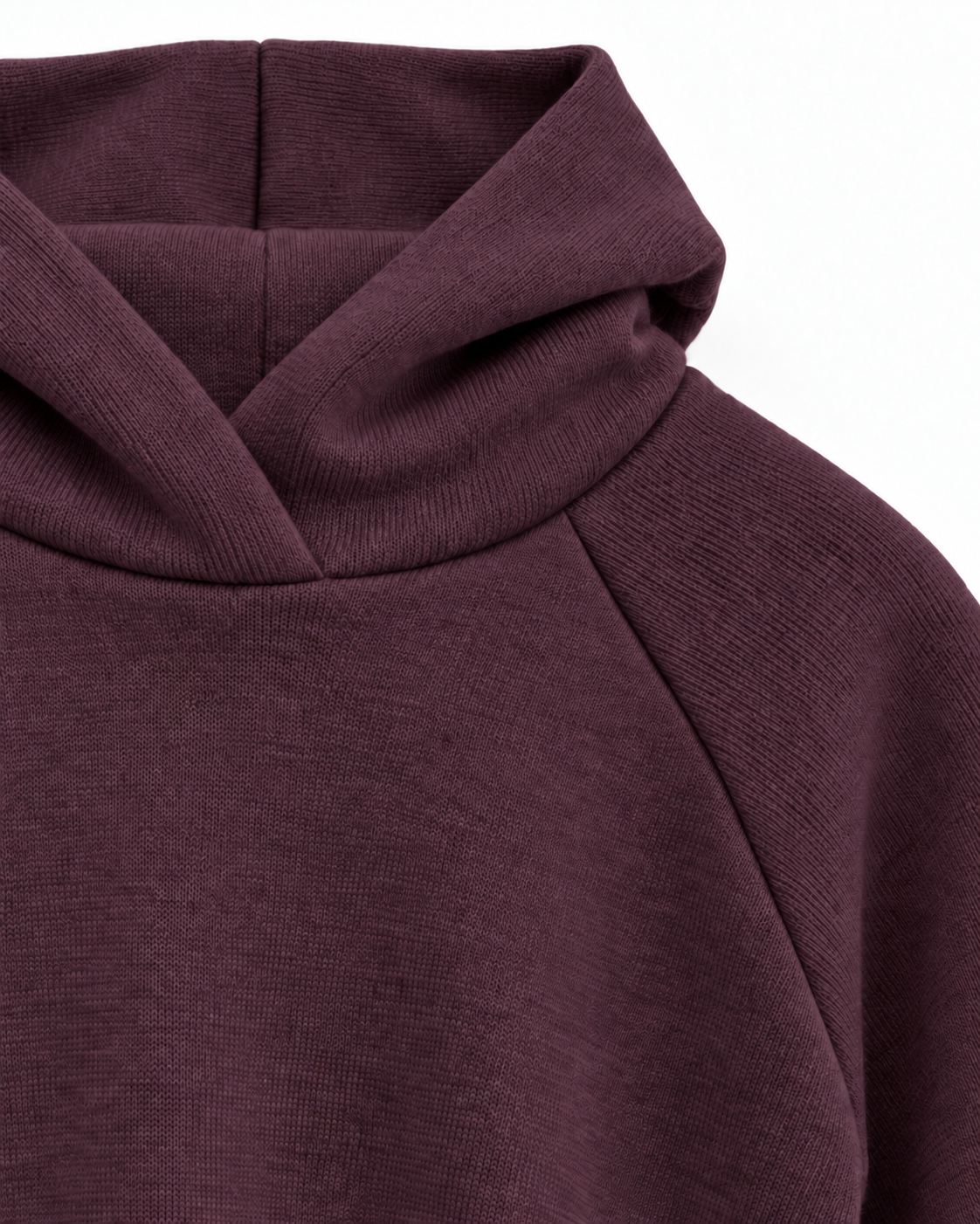 Damen Hoodie aus Every Day Merino in Holunder, Detailaufnahme, ForSchur