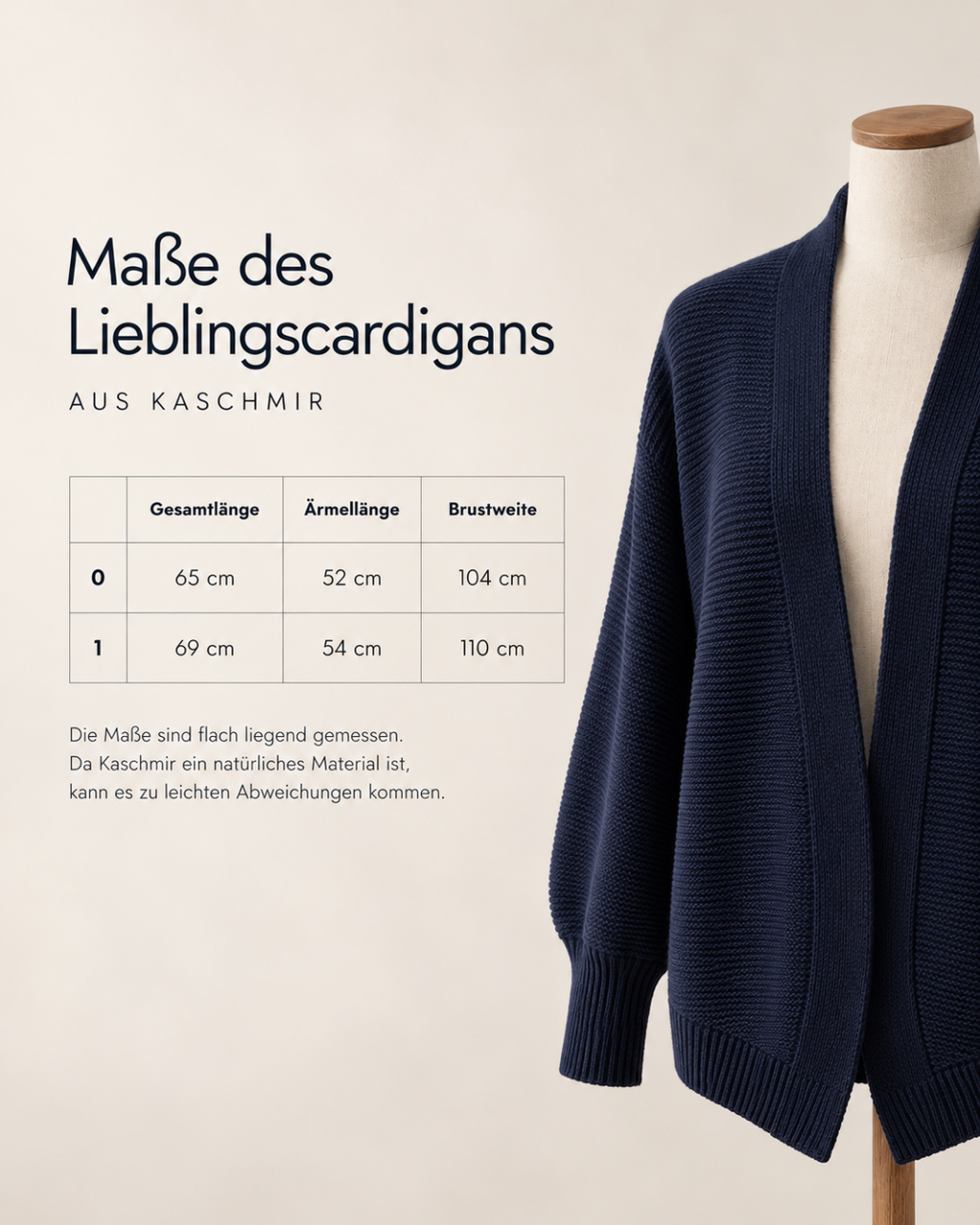 Kaschmir Lieblingscardigan Marine