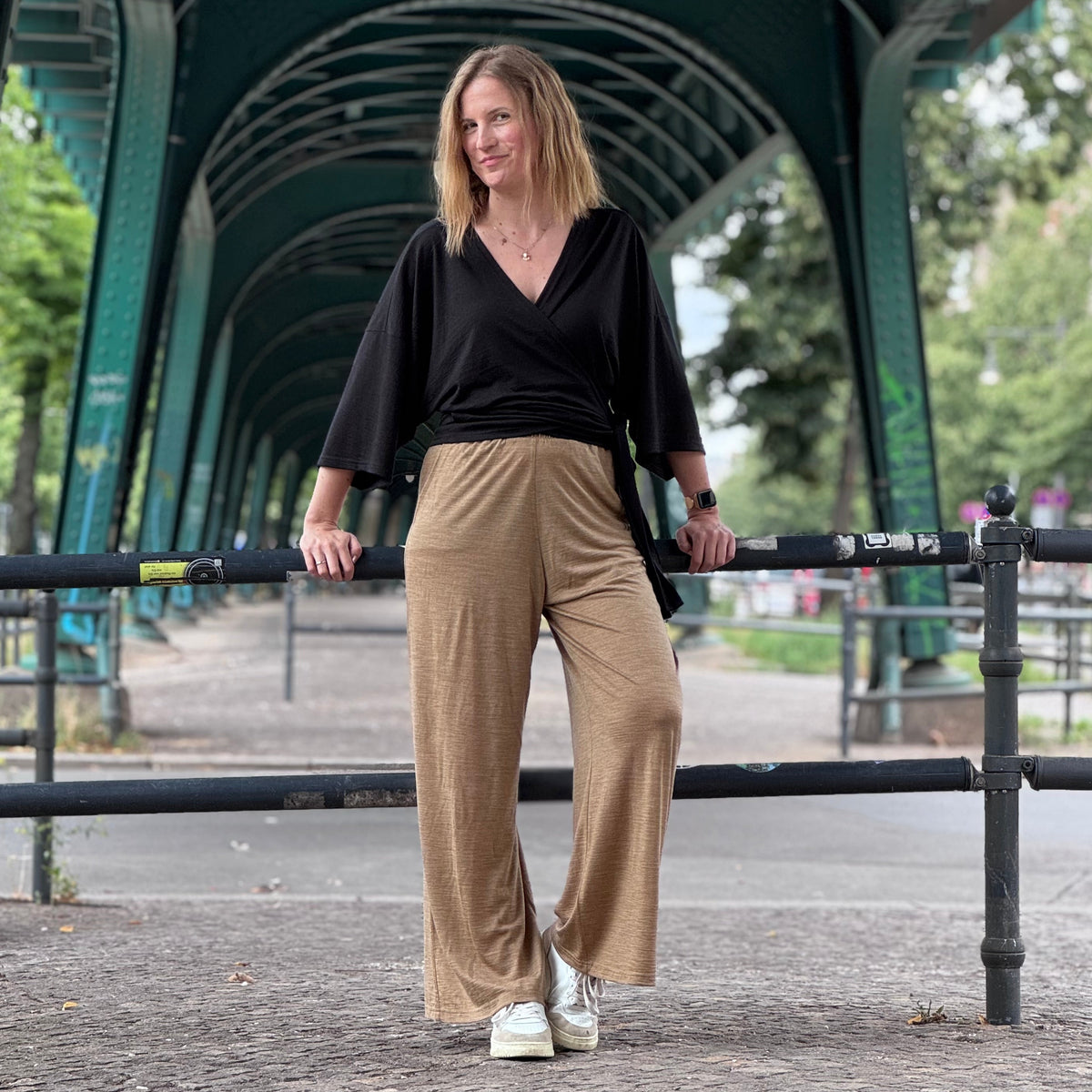 Sommer-Wickelbluse Merino