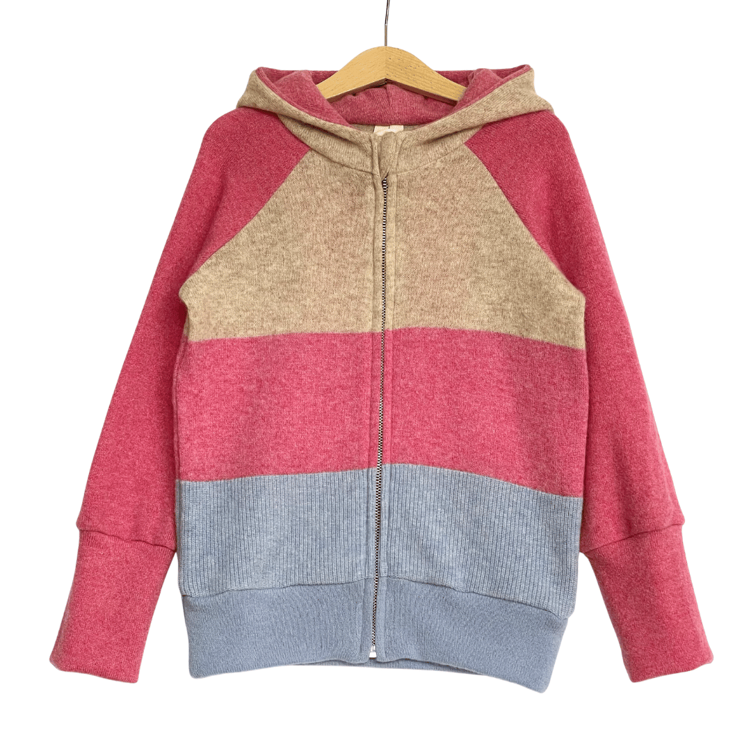 Kaschmir Kinder Kapuzenjacke 110/116