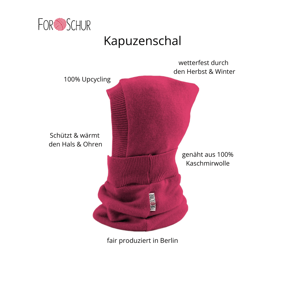 Upcycling Kapuzenschal Zartbitter - ForSchur