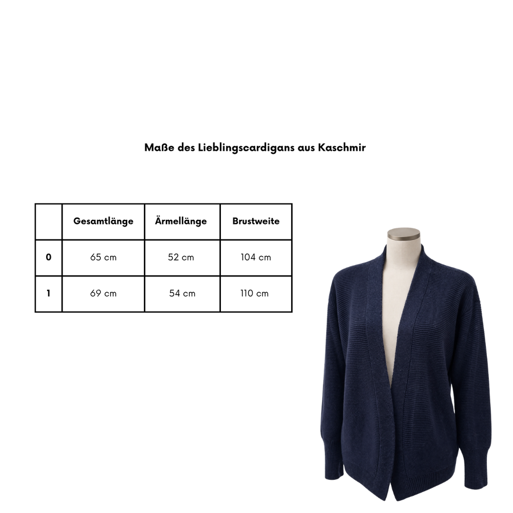 Kaschmir Lieblingscardigan Marine