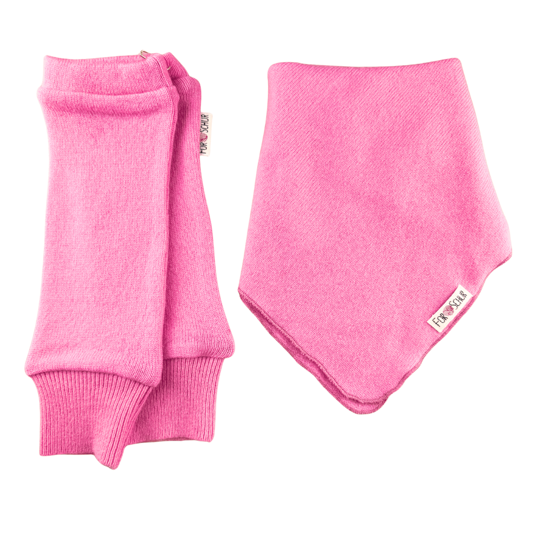 Upcycling Kaschmir Kinderset Halstuch und Stulpen