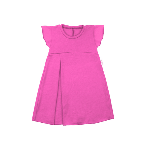 Deadstock Merino Kleid mit der Falte Pink - ForSchur