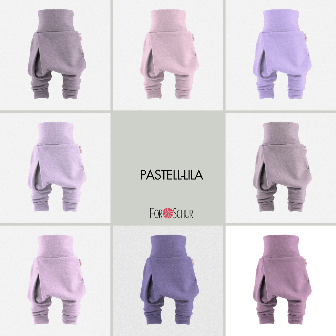 Kaschmir Mitwachshose Pastell-Lila
