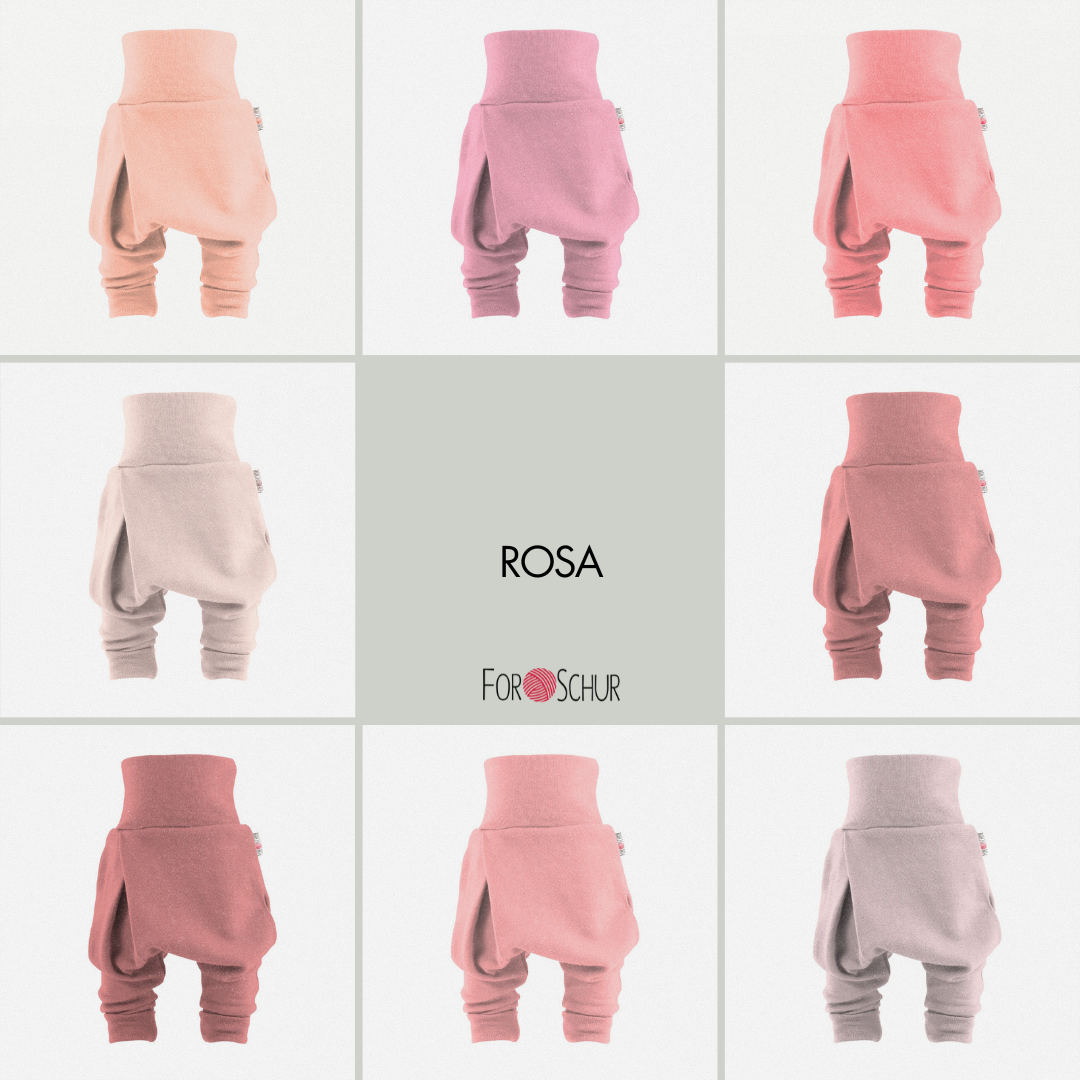 Kaschmir Mitwachshose Rosa