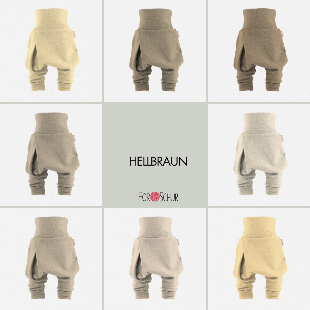 Kaschmir Mitwachshose Hellbraun