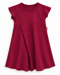 Every Day Merino Kurzarmkleid mit der Falte Drachenfrucht