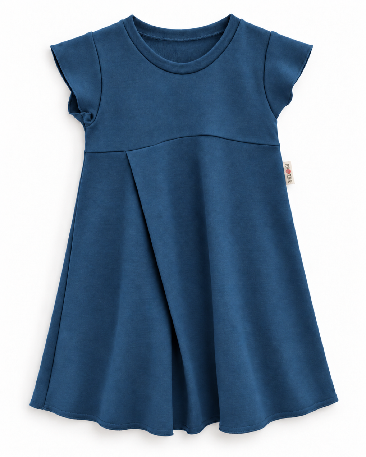 Every Day Merino Kurzarmkleid mit der Falte Mitternacht