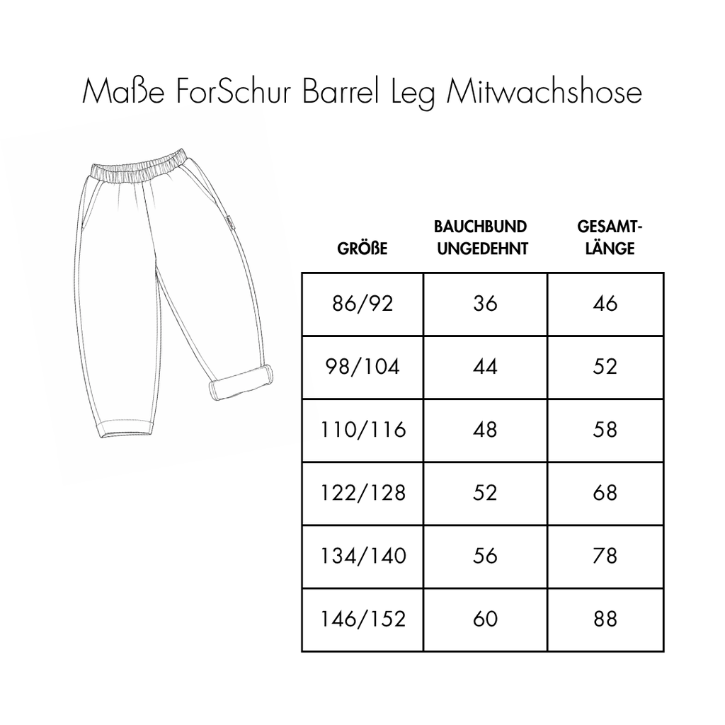 Every Day Merino Barrel Leg Kinder Mitwachshose - sofort lieferbar