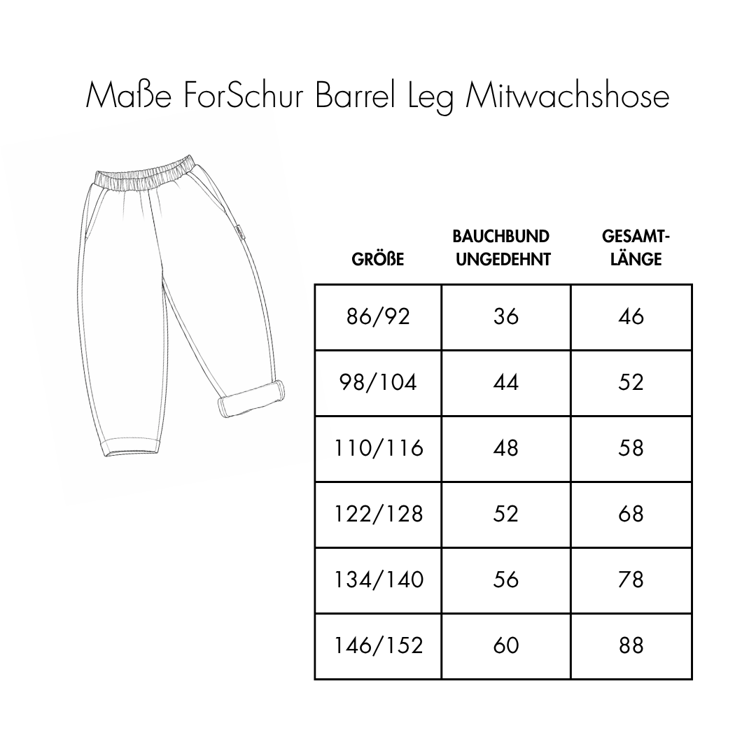 Every Day Merino Barrel Leg Kinder Mitwachshose - sofort lieferbar