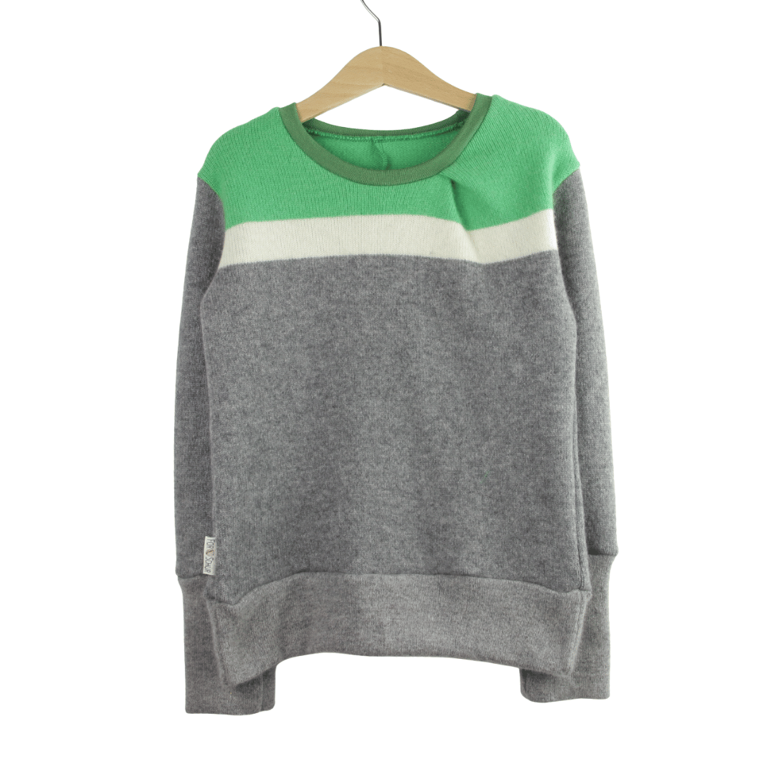 Upcycling Kaschmirpullover mit der Falte 110/116