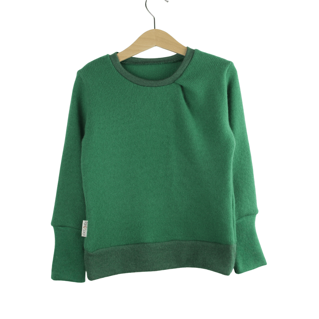 Upcycling Kaschmirpullover mit der Falte 98/104