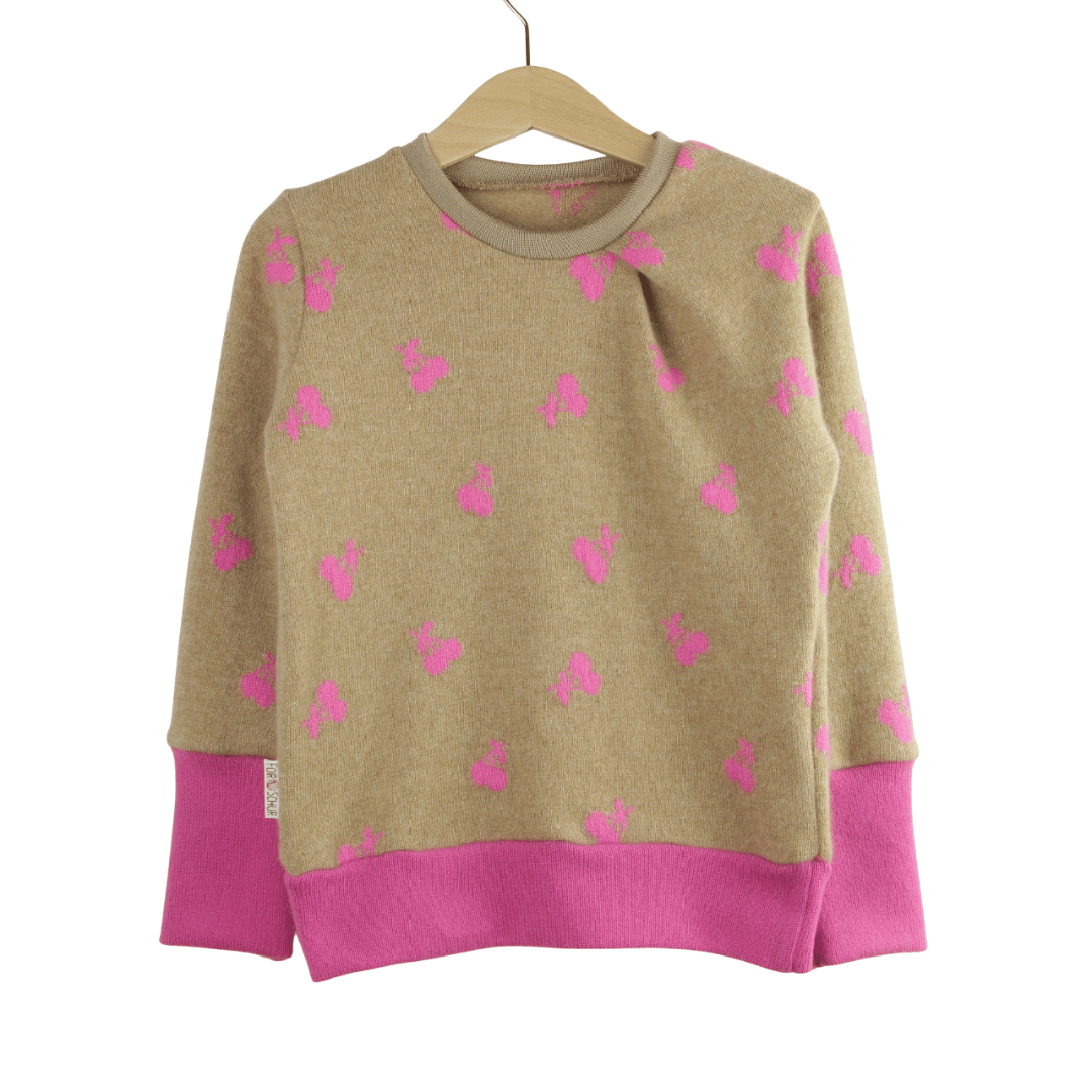 Upcycling Kaschmirpullover mit der Falte 98/104
