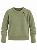 Every Day Merino Pullover mit der Falte - Helle Olive