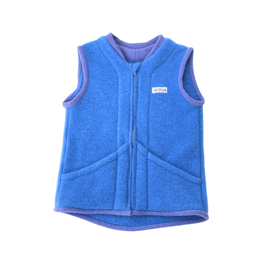 Wollfleece Weste Blau Gr. 110/116