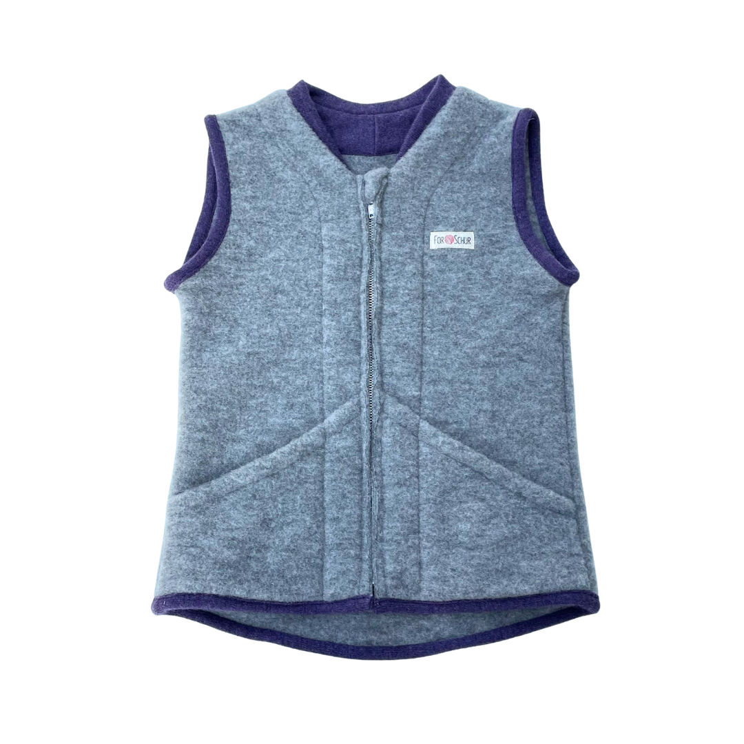 Wollfleece Weste Grau Gr. 110/116