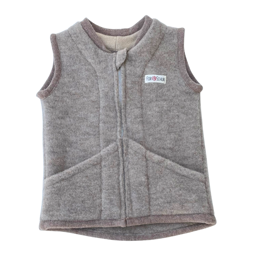Wollfleece Weste Braun Gr. 74/80
