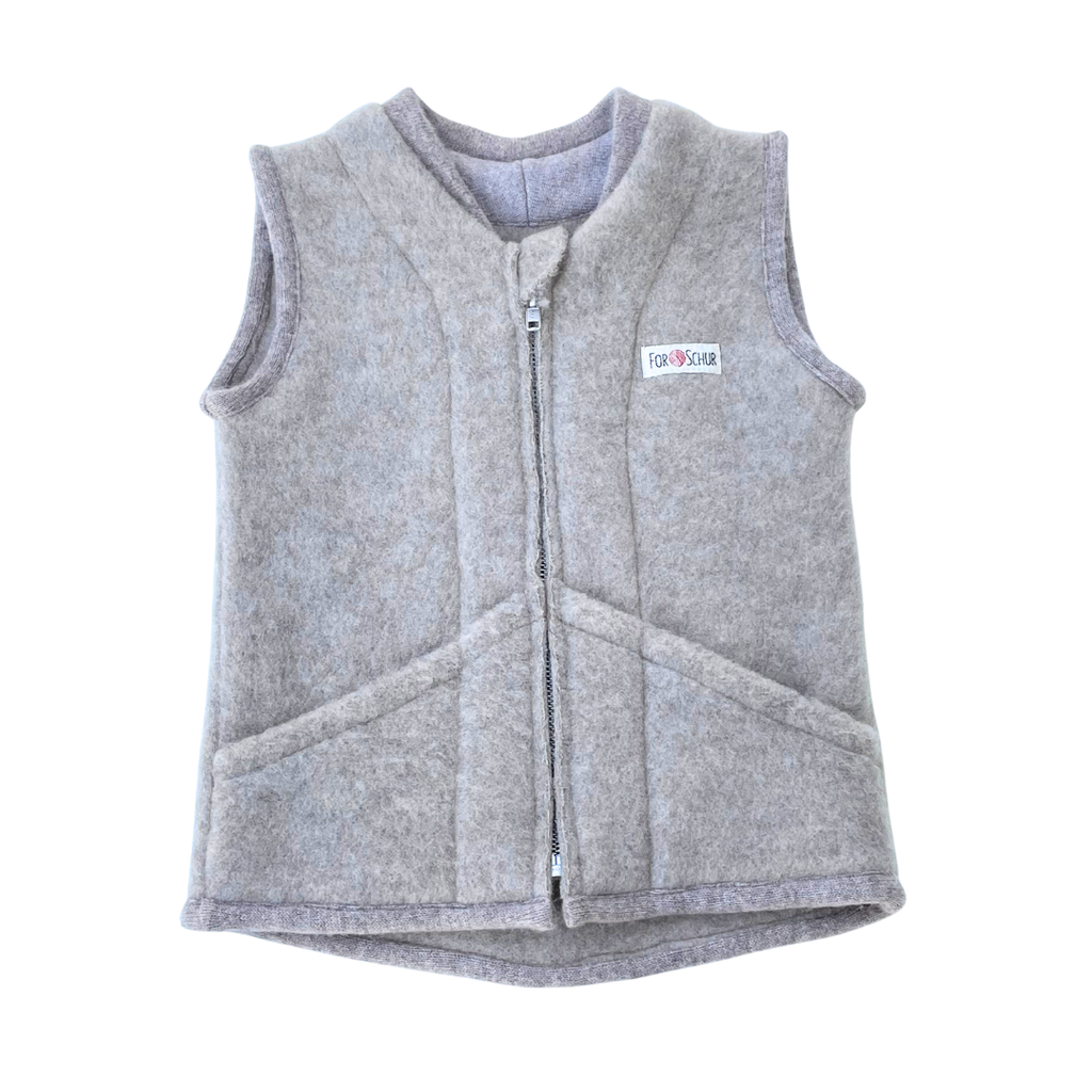 Wollfleece Weste Braun Gr. 86/92