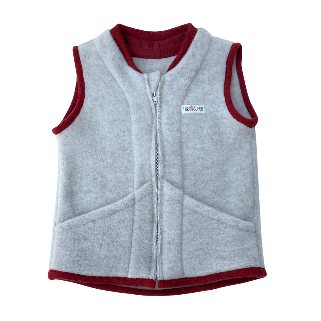Wollfleece Weste Beige Gr. 98/104