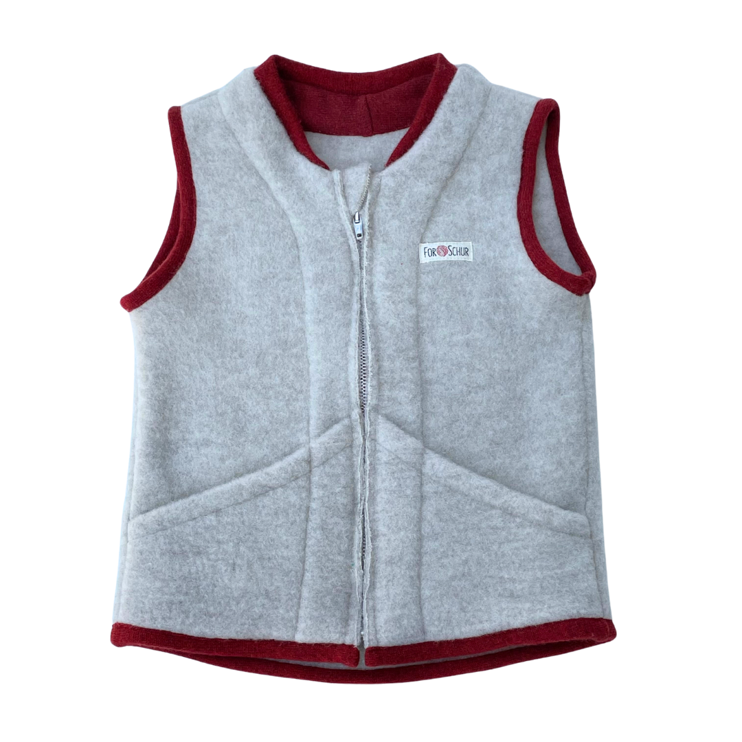Wollfleece Weste Beige Gr. 98/104