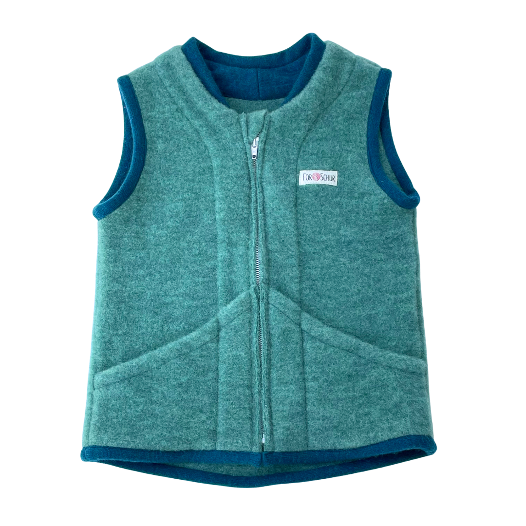 Wollfleece Weste Grün Gr. 98/104