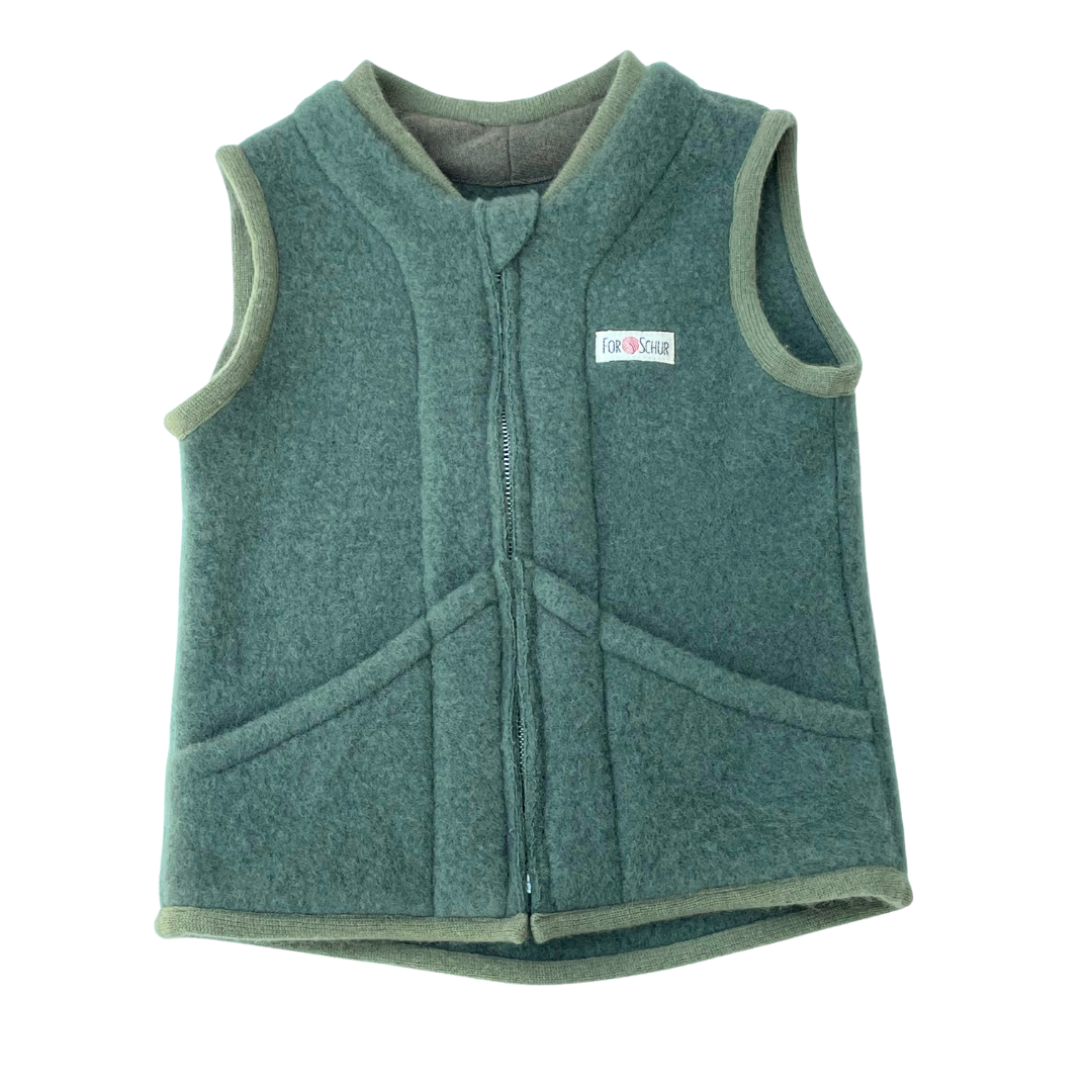 Wollfleece Weste Grün Gr. 98/104
