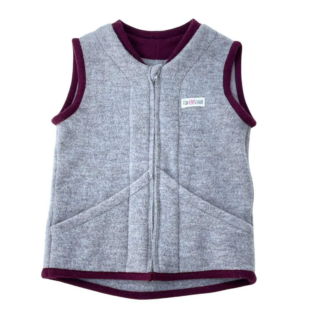 Wollfleece Weste Braun Gr. 98/104