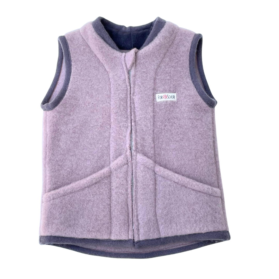 Wollfleece Weste Rosa Gr. 98/104