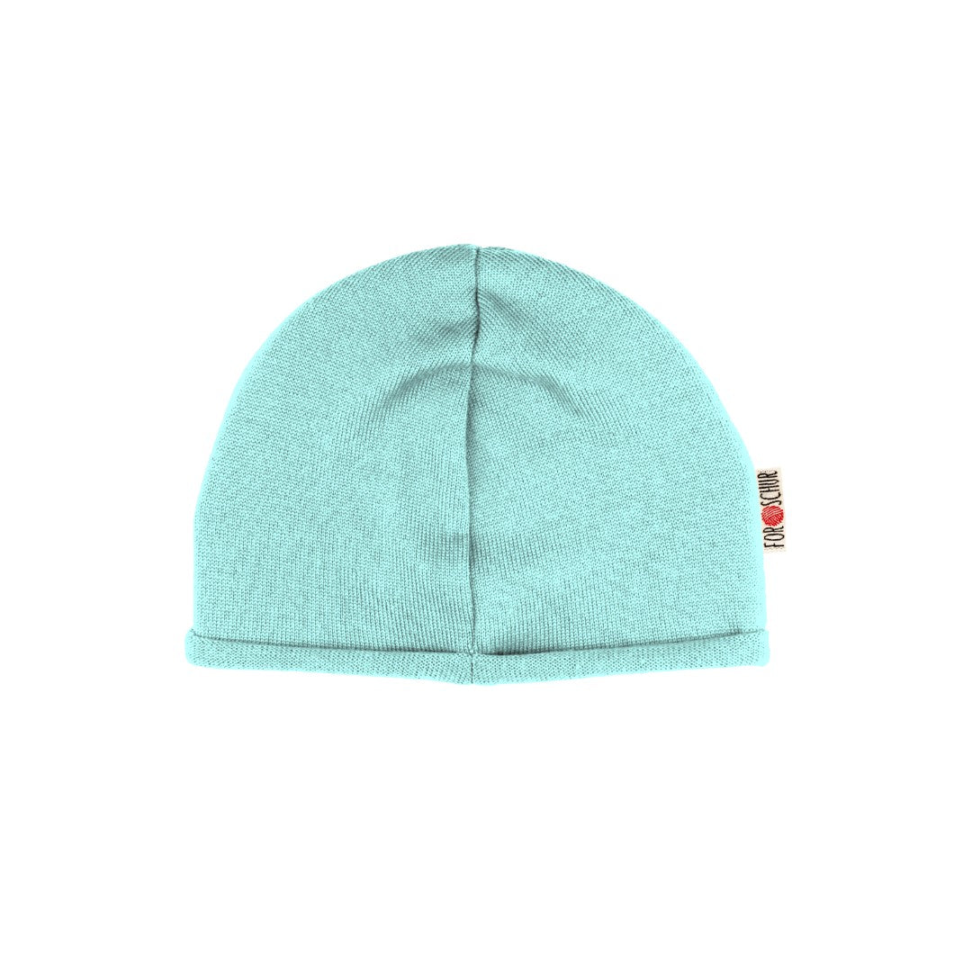 Upcycling Kaschmirbeanie heller Gletscher meliert