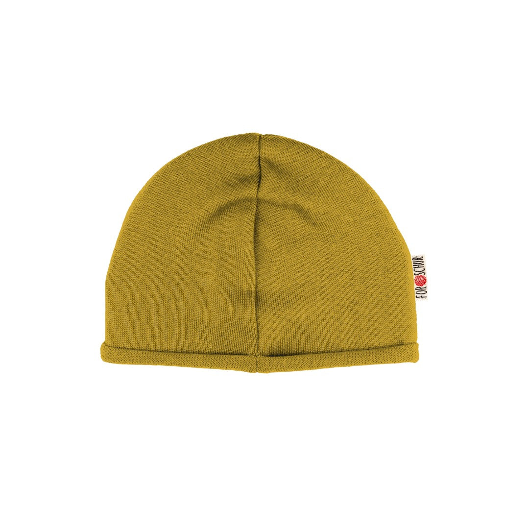 Kaschmirbeanie Gelb