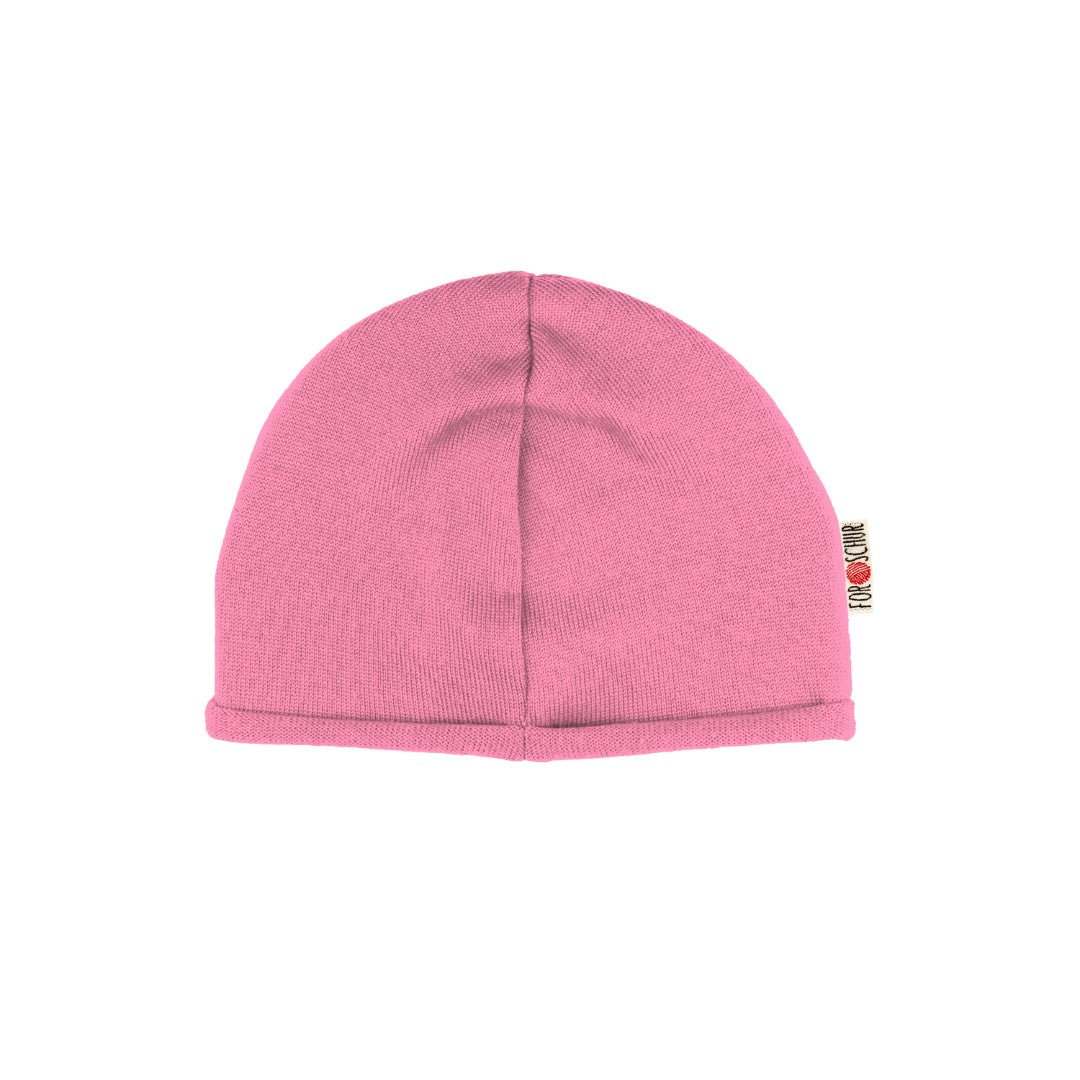 Upcycling Kaschmir Beanie helle Pfingstrose