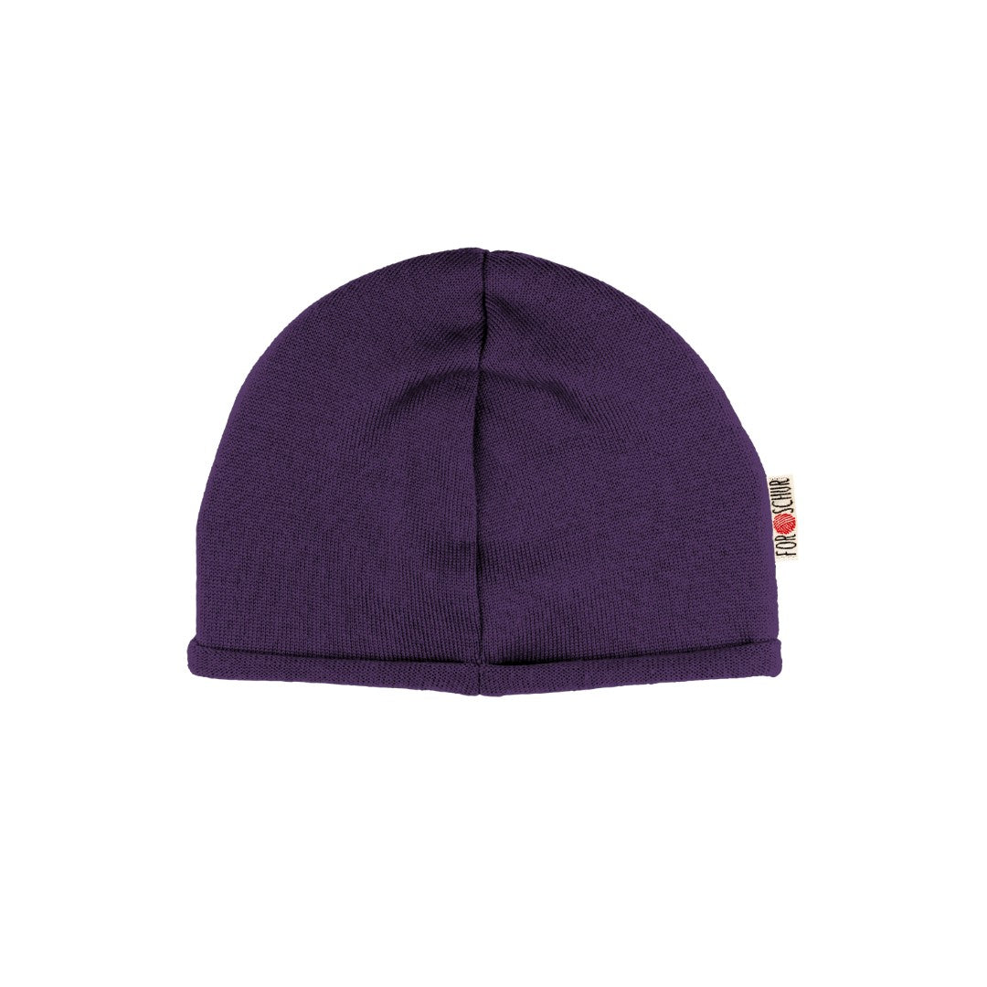 Upcycling Kaschmir Beanie dunkle Pflaume