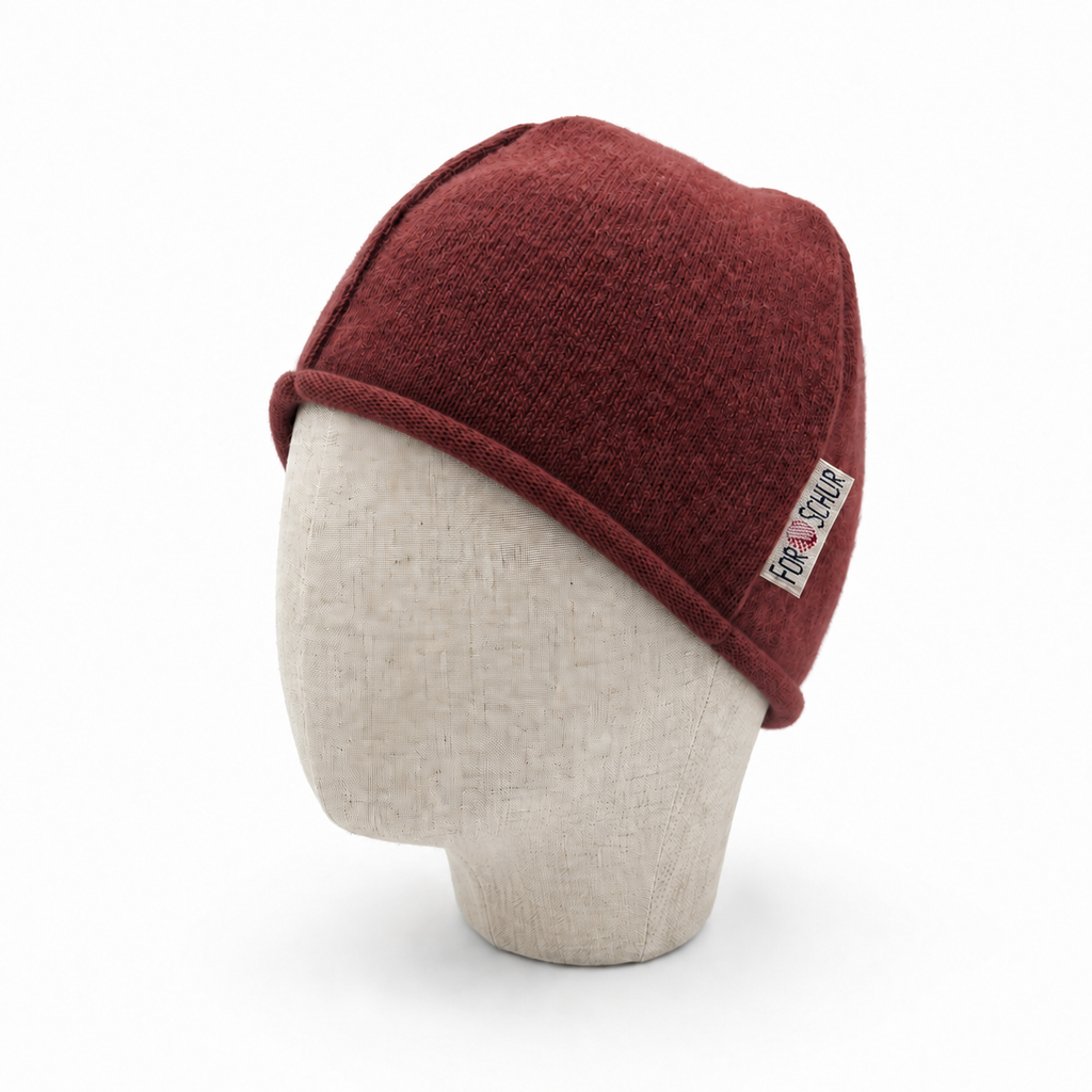 Kaschmir Kinder Beanie Rot