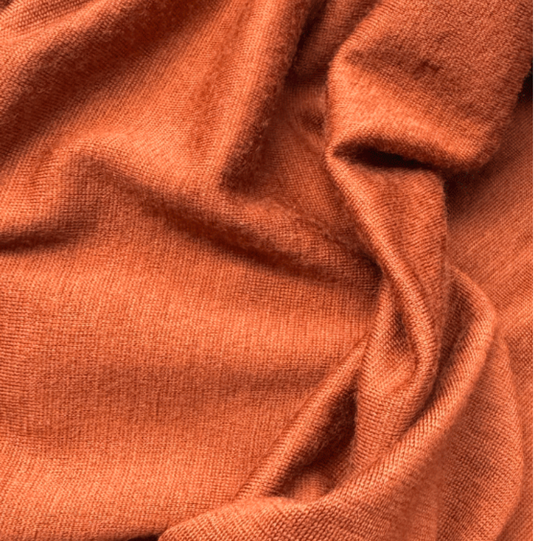 Sommermerino T-Shirt mit der Falte Bernstein