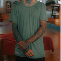 Herren T-Shirt mit der Falte Sommermerino