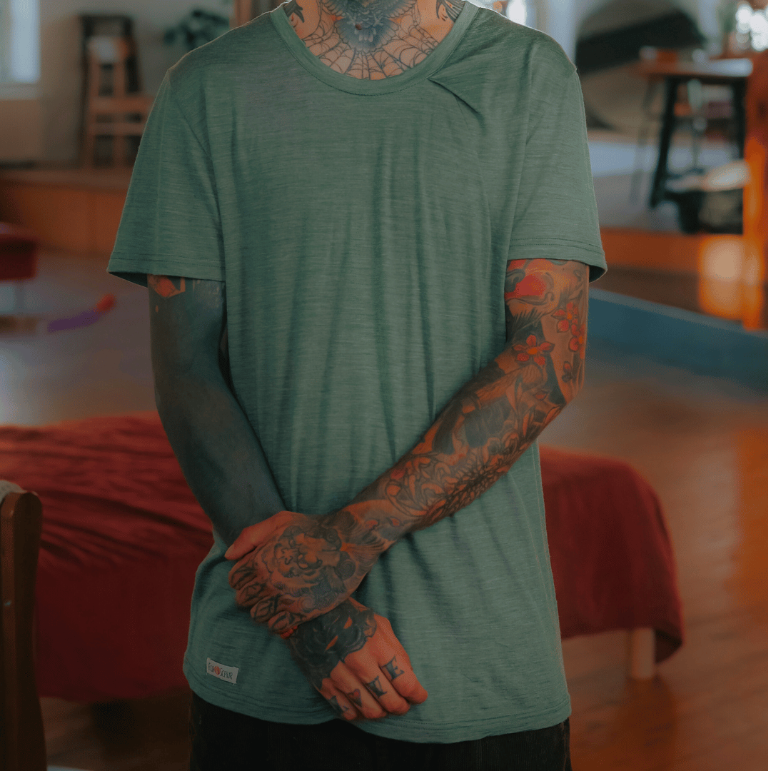 Herren T-Shirt mit der Falte Sommermerino