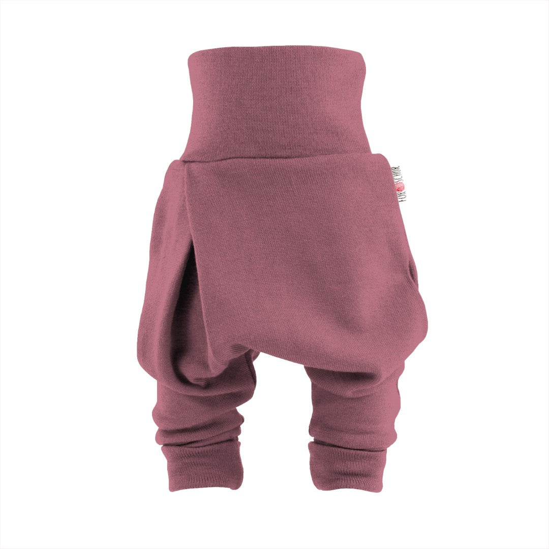 Kaschmir Baby Mitwachshose dunkles Altrosa