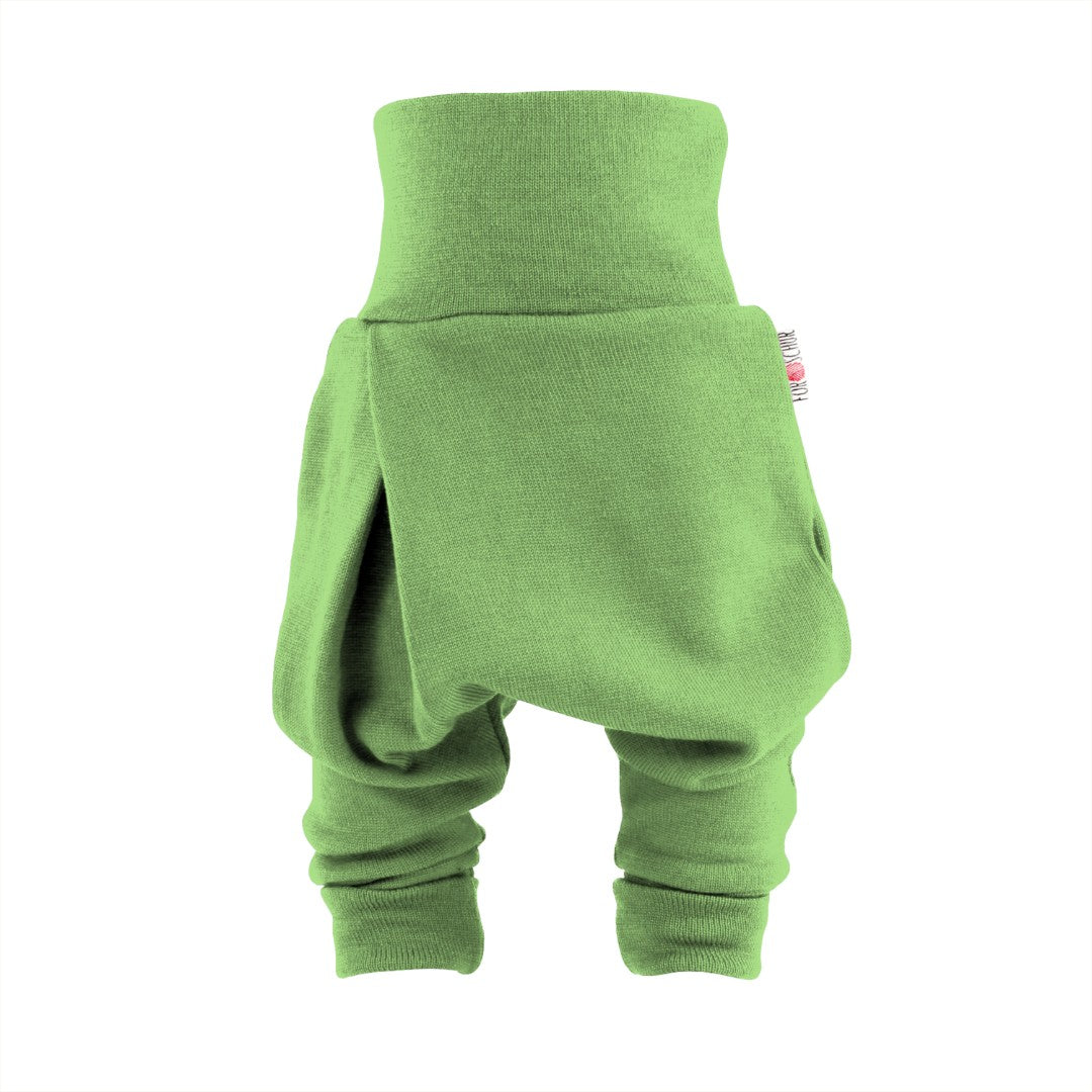 Upcycling Kaschmir Baby Mitwachshose Avocado