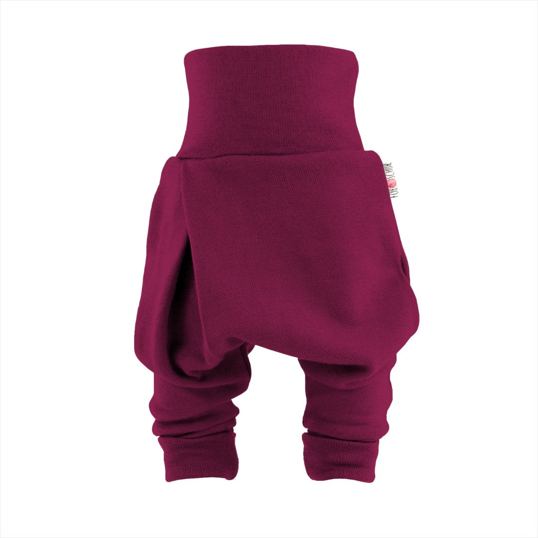 Upcycling Kaschmir Baby Mitwachshose Krokus