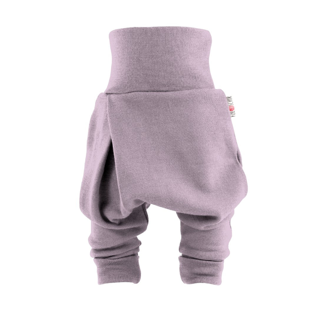 Upcycling Kaschmir Baby Mitwachshose Lila meliert