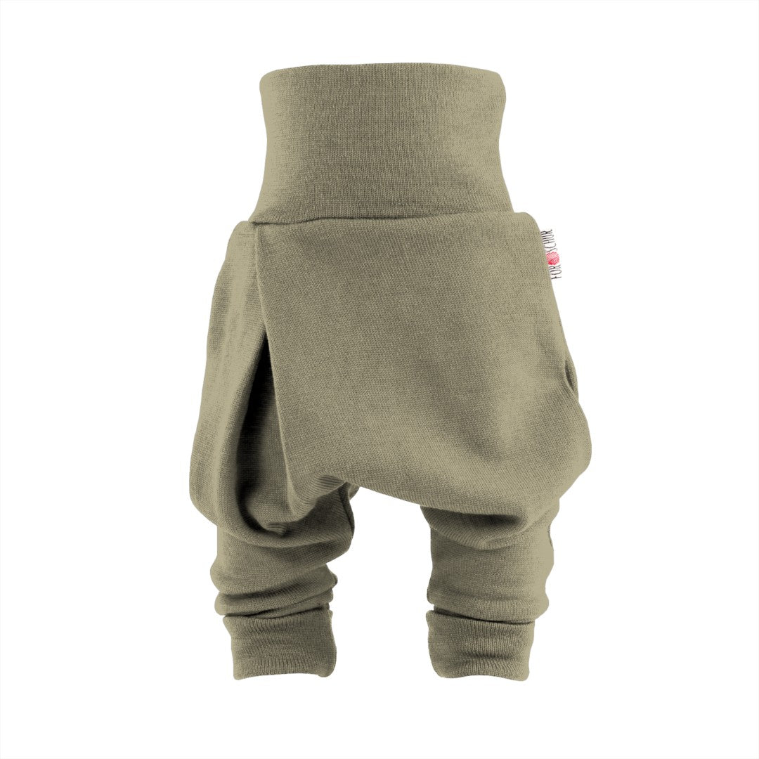 Kaschmir Baby Mitwachshose Stein